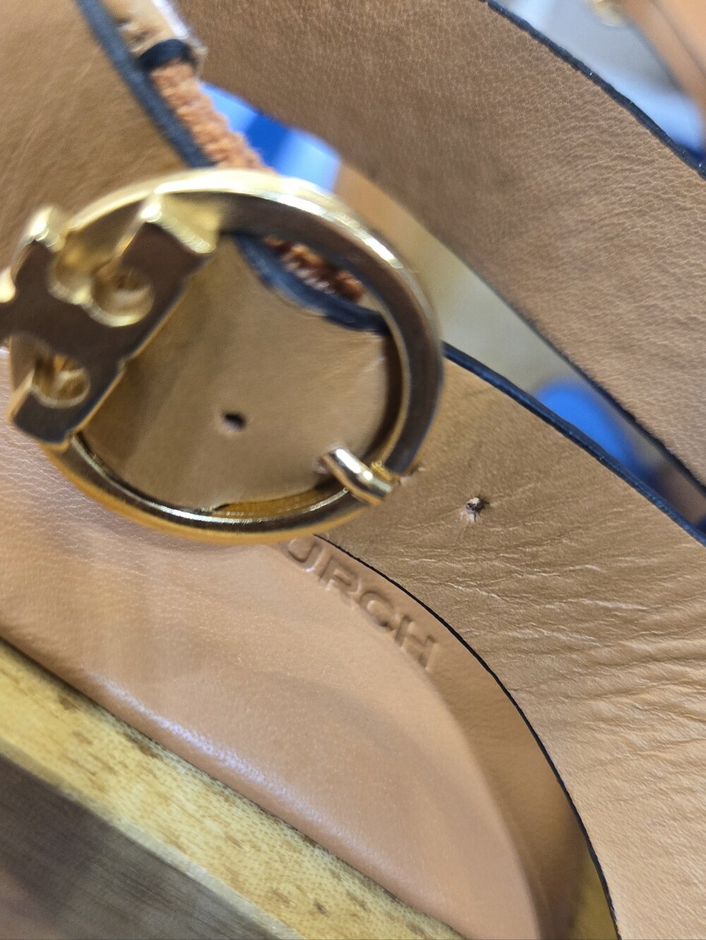 Tory Burch Blythe Women's Size 9M Brown Platform Slingback Sandal EUC - Picture 5 of 6